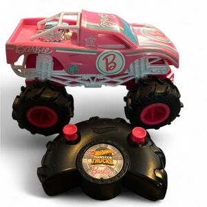 Barbie Pink and White Monster Truck with Remote